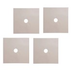Set of 4 pieces stove protection foil, beige color